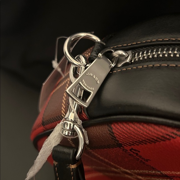 Coach *NWT* Jamie Camera Bag Red and Black Plaid Shoulder/CrossBody G2251 - Picture 10 of 11